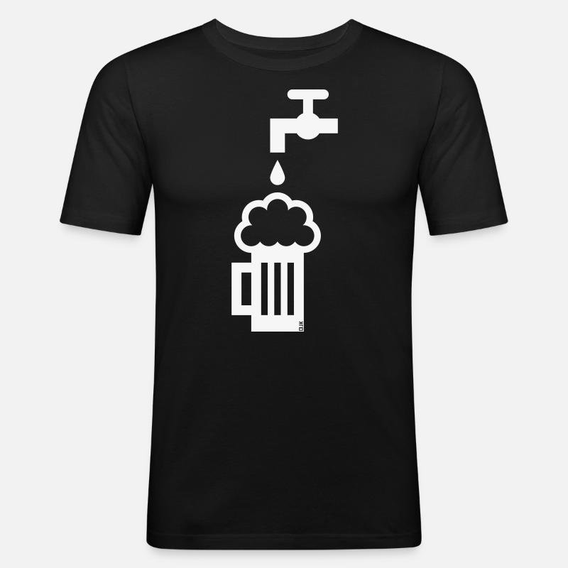 XBayrisches Original (Blanc) - T-shirt près du corps Homme - noir
