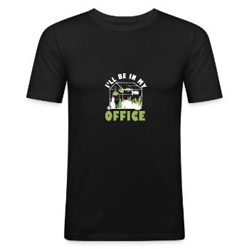 Greenhouse, Garden, Plants, Lover, Gardening - Men's Slim Fit T-Shirt - black - Front - Nik (191cm)