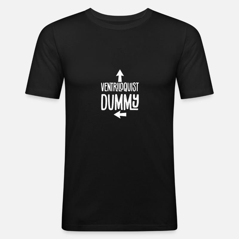 Bugtalerdukke til dukkefører bugtaler - Herre Slim Fit T-Shirt - sort