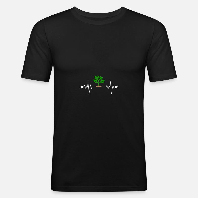 Gartenkunst - Männer Slim Fit T-Shirt - Schwarz