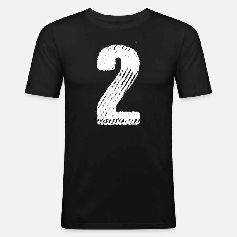 2 Number jersey - Men's Slim Fit T-Shirt - black