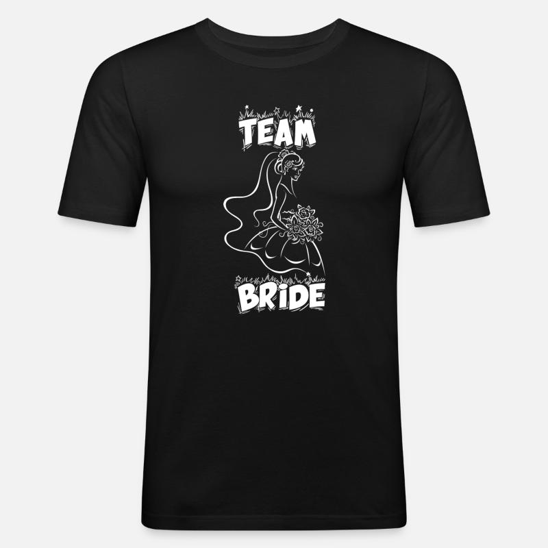 TEAM BRIDE WHITE - T-shirt près du corps Homme - noir