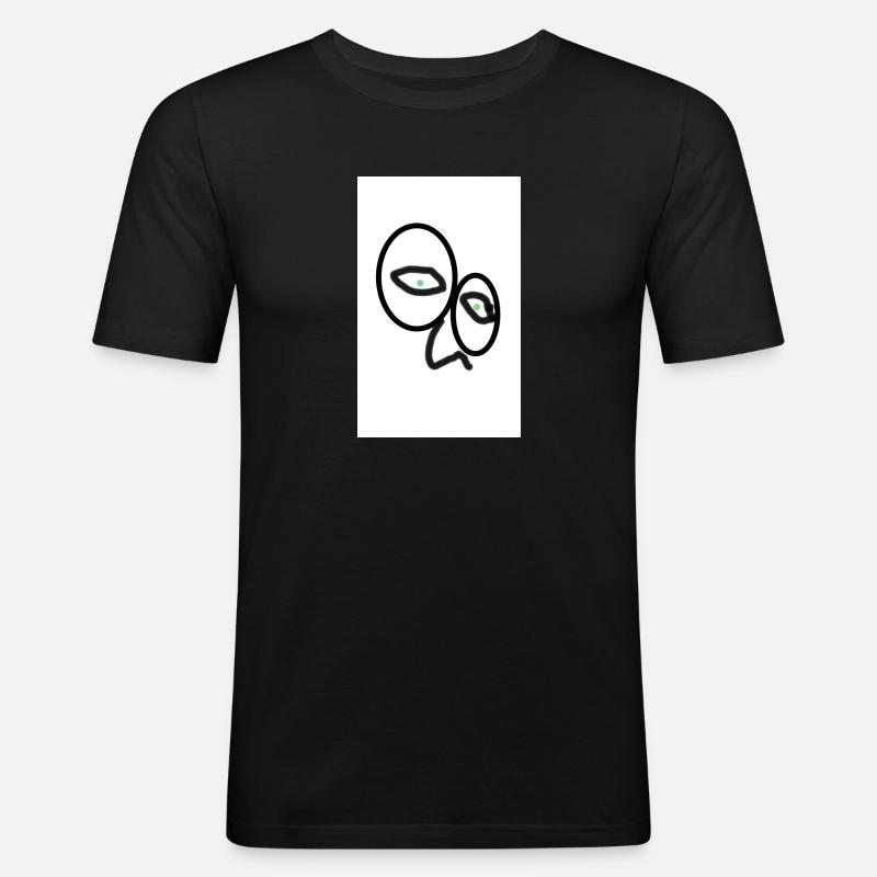 Abstract - Männer Slim Fit T-Shirt - Schwarz
