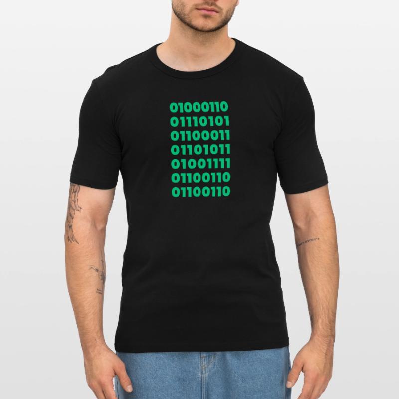 Binary Code Message T-Shirt: Subtil und doch mutig Männer Slim Fit T-Shirt