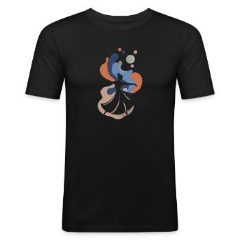 École de danse Danse Sport Professeur de danse - T-shirt près du corps Homme - noir - Devant - Nik (191cm)