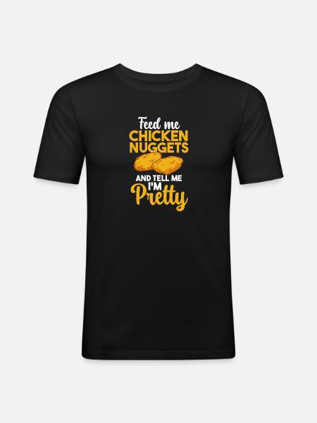 Chicken Nugget Lover Chicken Nuggets - Men's Slim Fit T-Shirt - black