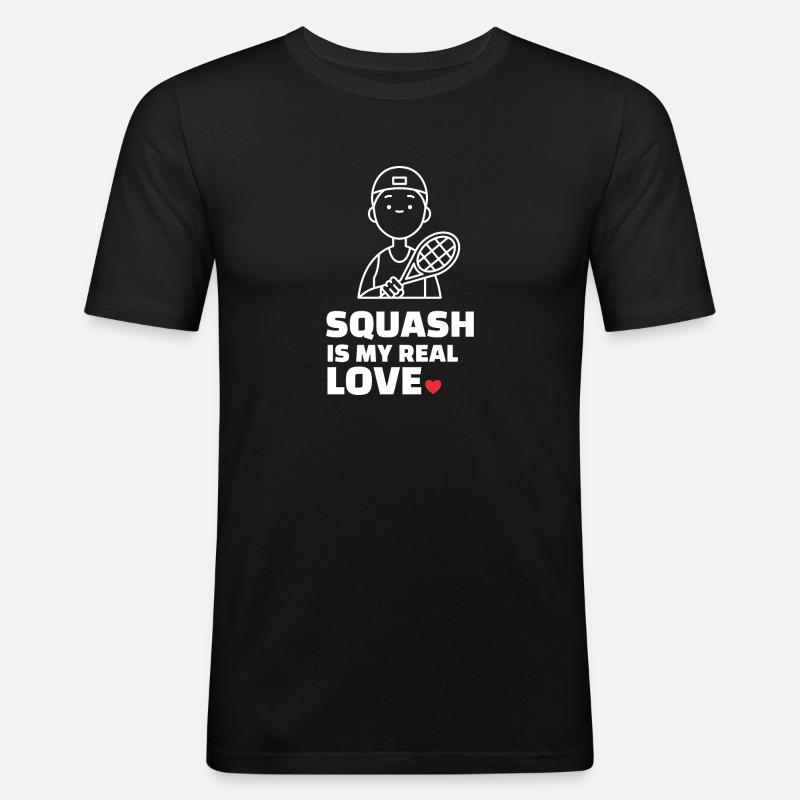 I love squash - Men's Slim Fit T-Shirt - black