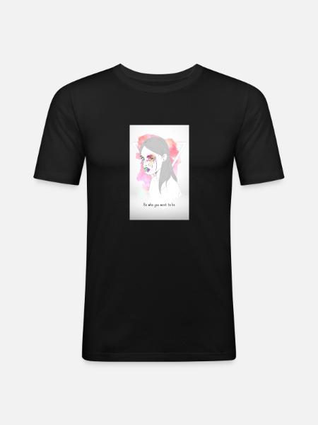 Femmes design d’art - T-shirt près du corps Homme - noir