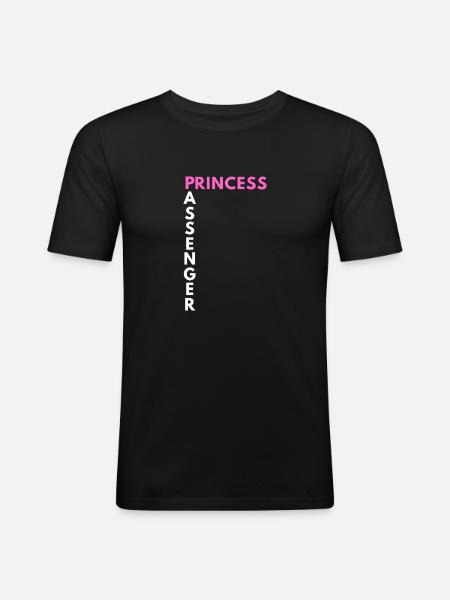 Passenger Princess - Männer Slim Fit T-Shirt - Schwarz