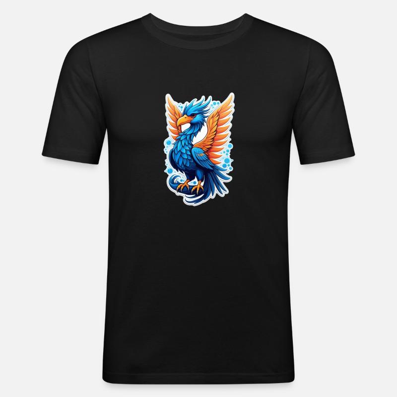 Phönix - Phönix - Feuervogel - Männer Slim Fit T-Shirt - Schwarz