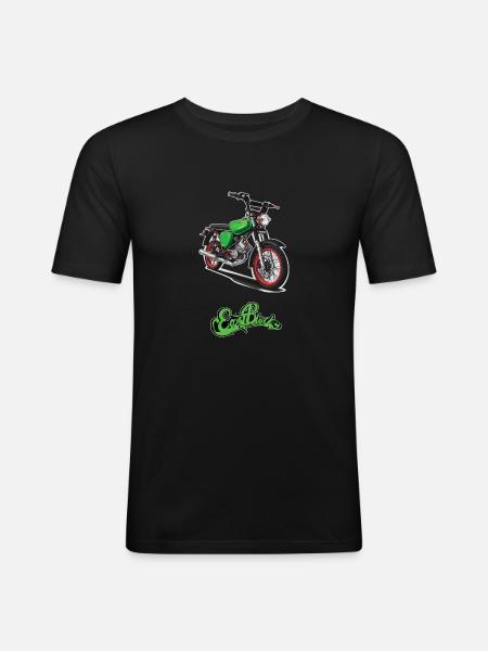 S51 (vert) // Illustration - T-shirt près du corps Homme - noir