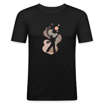 Dance School Dance Course Modern - Men's Slim Fit T-Shirt - black - Front - Nik (191cm)