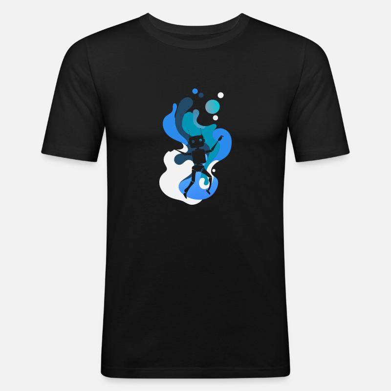 Robotik Robotics Tech - Männer Slim Fit T-Shirt - Schwarz