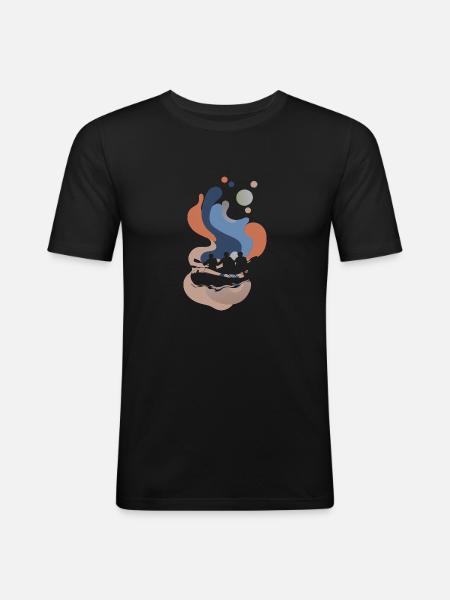 Rafting Rower Bach - Men's Slim Fit T-Shirt - black