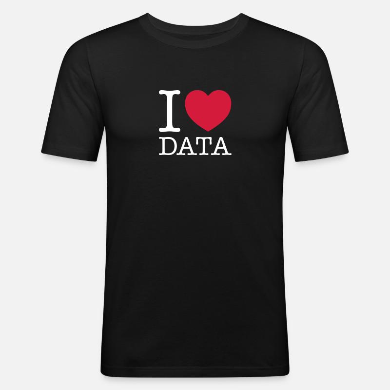 I Love Data - Engineer - Men's Slim Fit T-Shirt - black