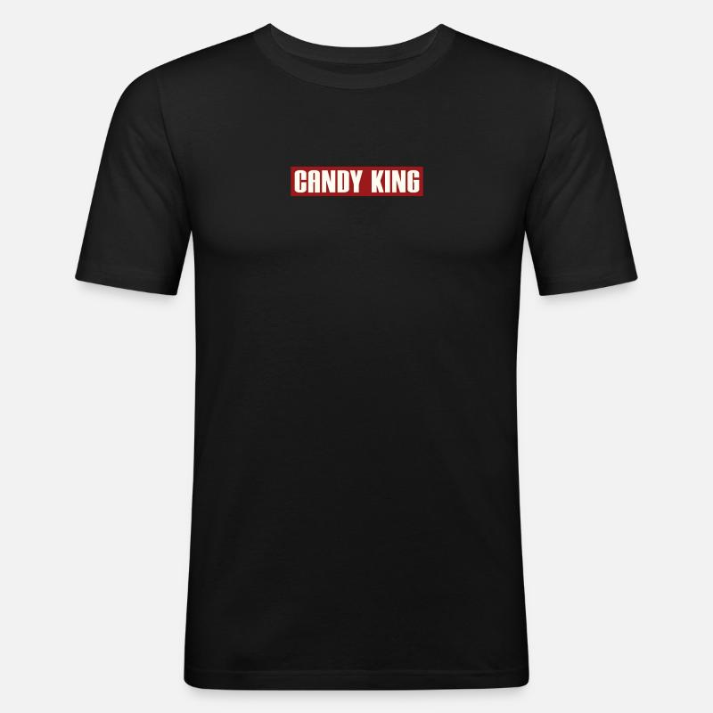 CANDY KING - Männer Slim Fit T-Shirt - Schwarz