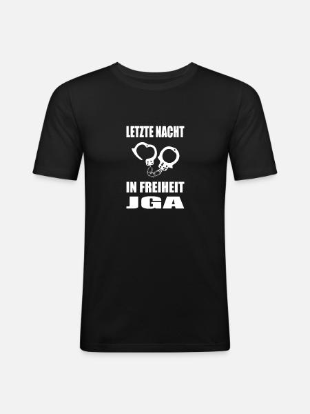 JGA - Männer Slim Fit T-Shirt - Schwarz
