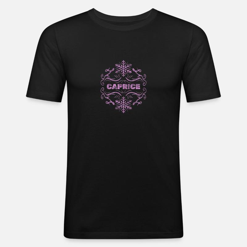 Ehefrau Caprice - Männer Slim Fit T-Shirt - Schwarz