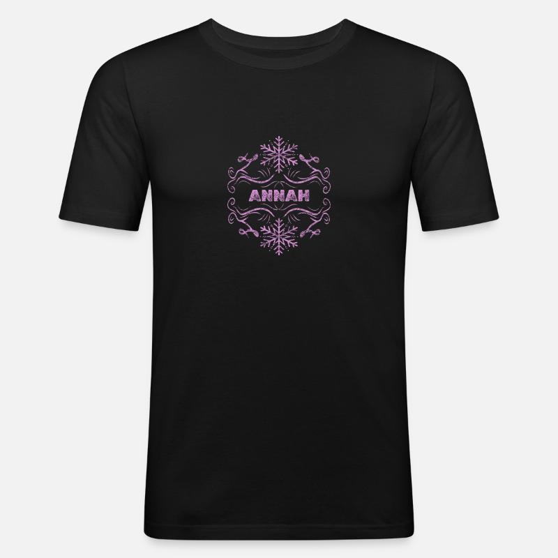 Ehefrau Annah - Männer Slim Fit T-Shirt - Schwarz