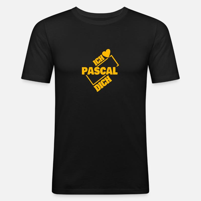Geschenk für Pascal - Männer Slim Fit T-Shirt - Schwarz