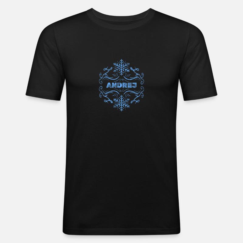 Andrej - Männer Slim Fit T-Shirt - Schwarz