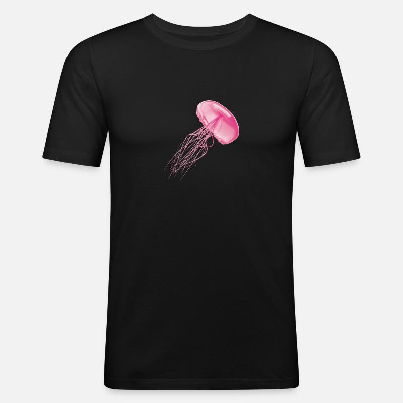 maneter - Slim Fit T-shirt herr - svart