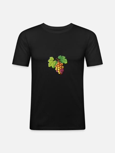Grapes Fruit - Men's Slim Fit T-Shirt - black