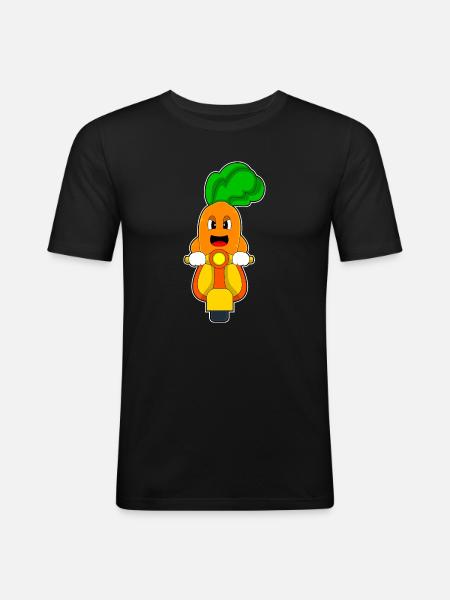 Carrot Scooter - Men's Slim Fit T-Shirt - black
