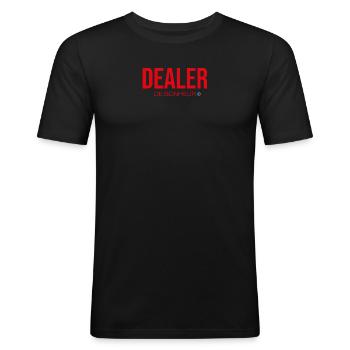 Happiness Dealer - Men's Slim Fit T-Shirt - black - Front - Nik (191cm)