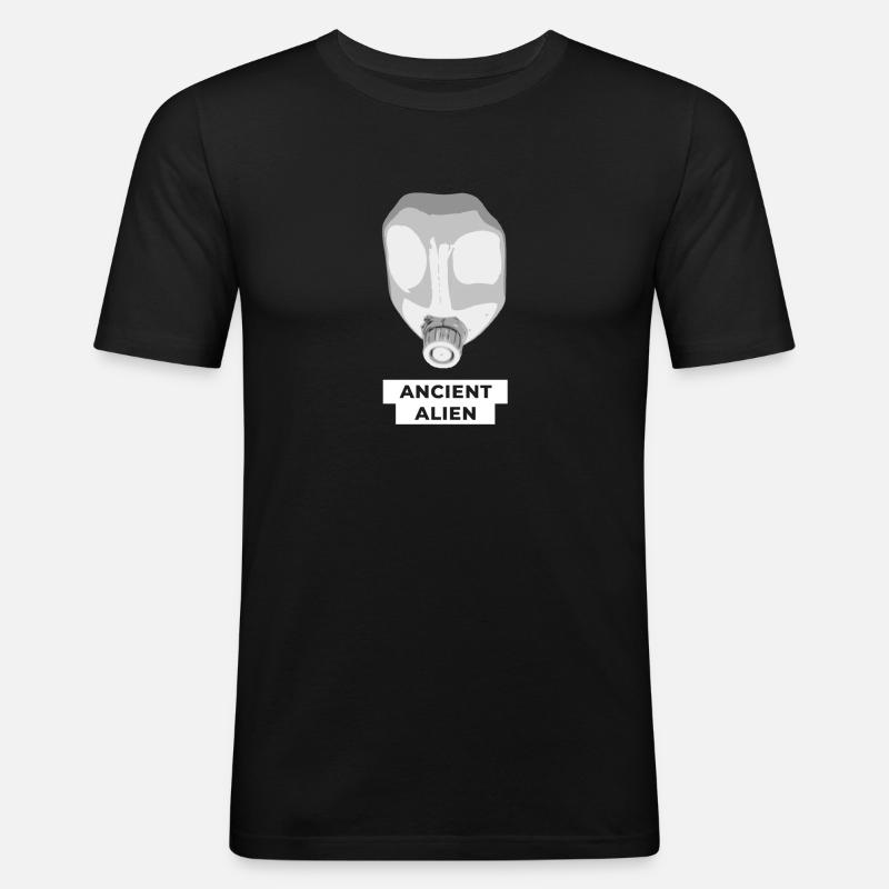 Ancient Alien Skull - Men's Slim Fit T-Shirt - black