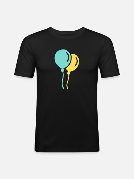 Balloons - Men's Slim Fit T-Shirt - black