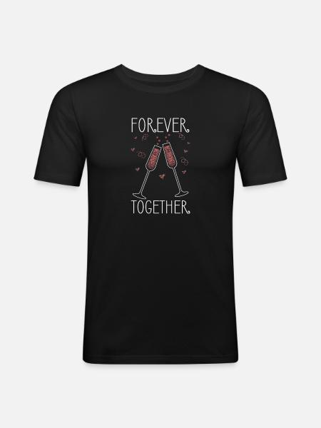 Twin siblings party with glass - Men's Slim Fit T-Shirt - black