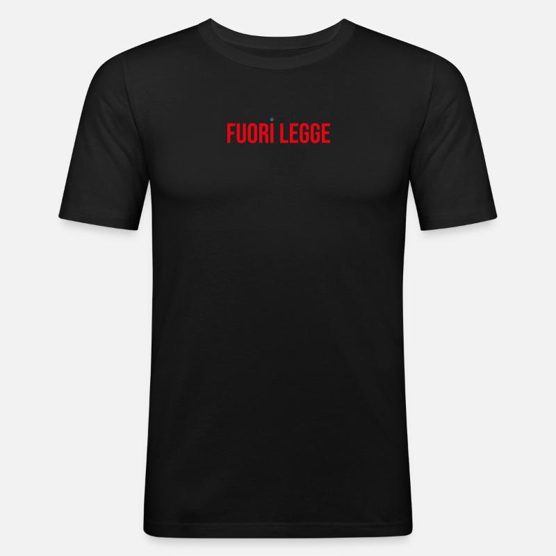 Ächten - Männer Slim Fit T-Shirt - Schwarz