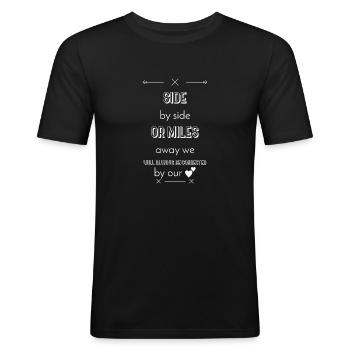 Meilleurs ami - T-shirt près du corps Homme - noir - Devant - Nik (191cm)