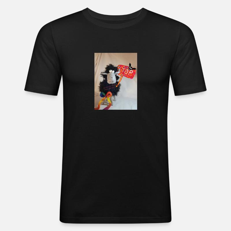 Schwarzes Schaf - Männer Slim Fit T-Shirt - Schwarz