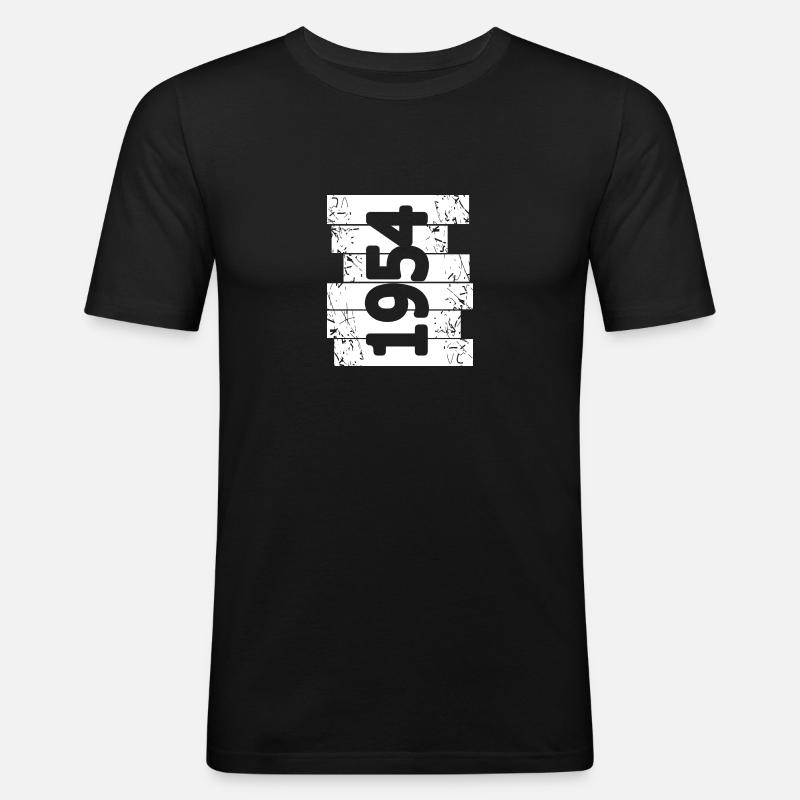 Eltern 1954 - Männer Slim Fit T-Shirt - Schwarz