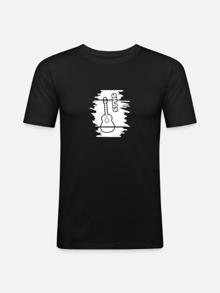 Guitar Silas - Men's Slim Fit T-Shirt - black
