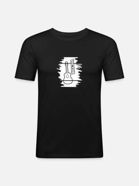 Victor as Guitar - Men's Slim Fit T-Shirt - black