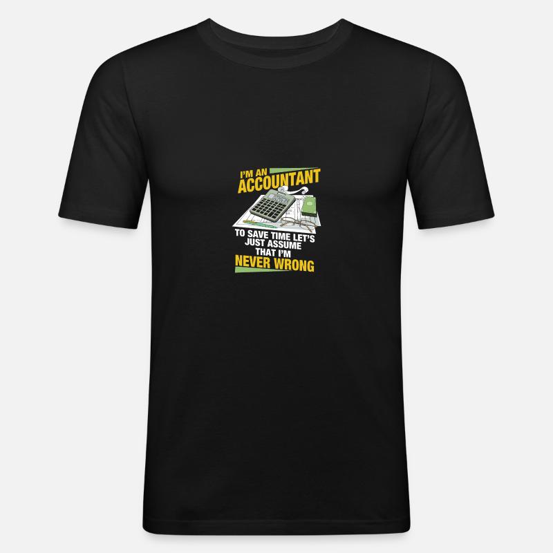 Professionnel des comptes clients - T-shirt près du corps Homme - noir