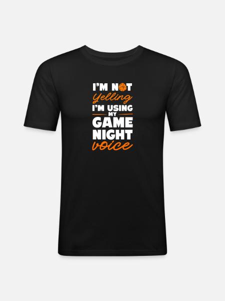 Trivia-Abend Voice-Brettspiel-Abend mit Trivia - Männer Slim Fit T-Shirt - Schwarz