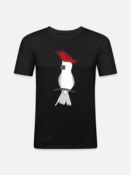White Cockatoo - Men's Slim Fit T-Shirt - black