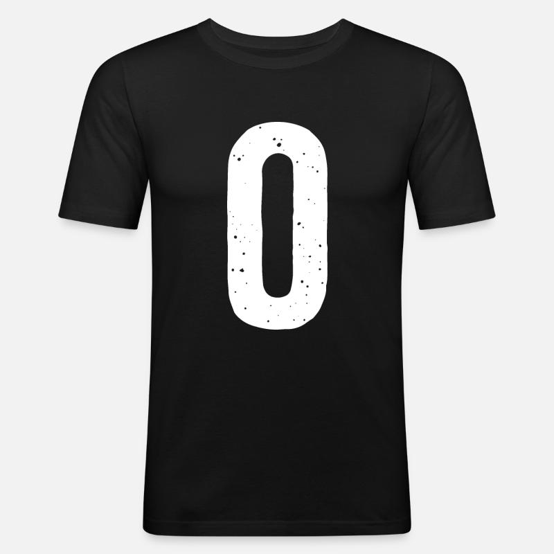 O Buchstabe - Männer Slim Fit T-Shirt - Schwarz