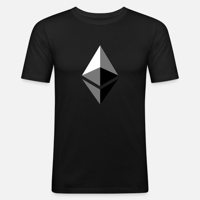ETH éther Etherium - T-shirt près du corps Homme - noir