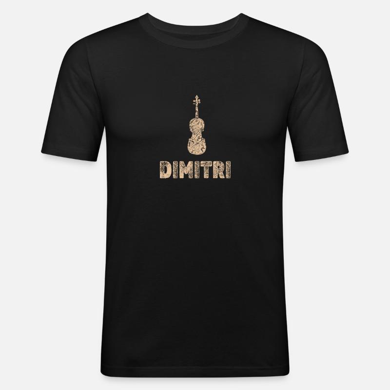 Bratsche Dimitri - Männer Slim Fit T-Shirt - Schwarz