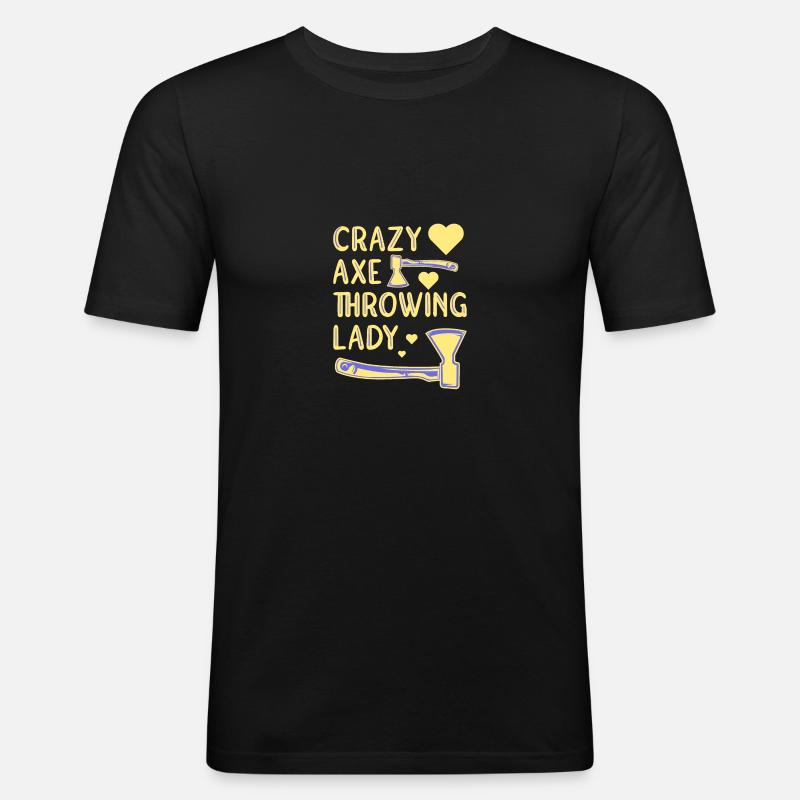 Axe throw axe throwing - Men's Slim Fit T-Shirt - black