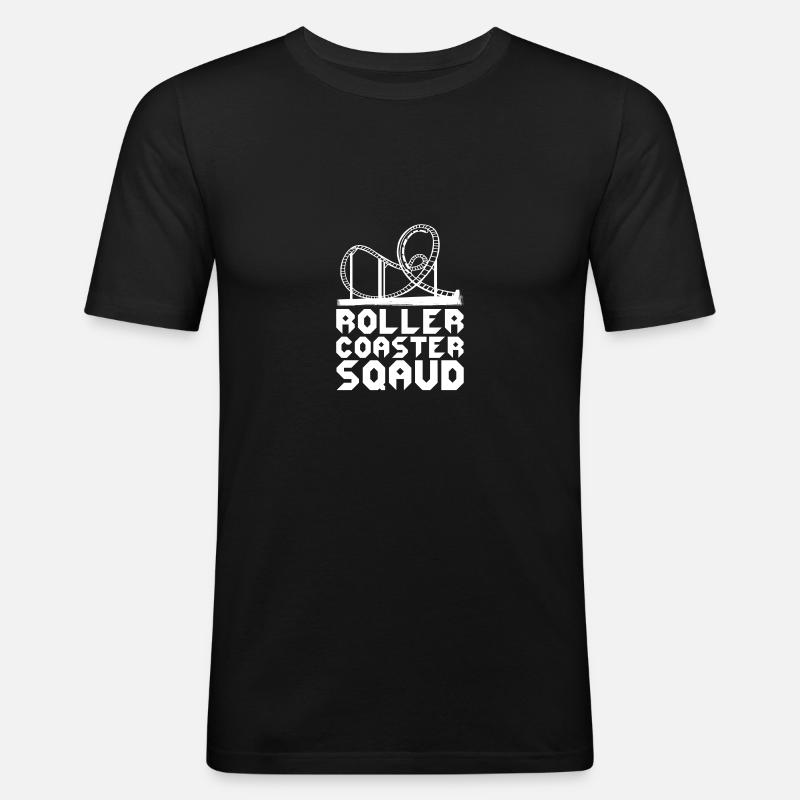 Parc d’attractions Roller Coaster - T-shirt près du corps Homme - noir