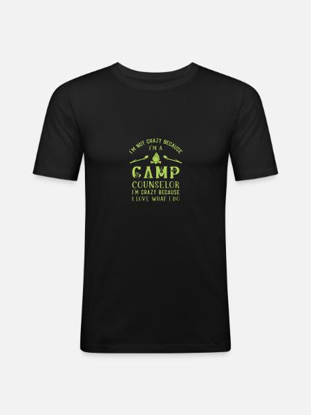 Camp d’été Tent Camp Manager - T-shirt près du corps Homme - noir