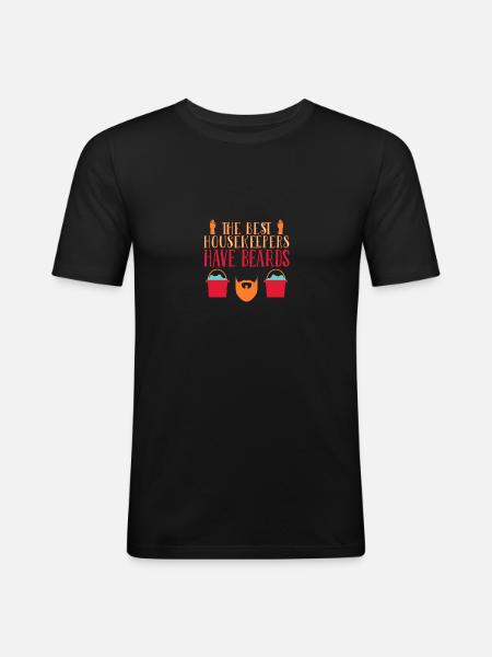 Femme de ménage Ménage - T-shirt près du corps Homme - noir