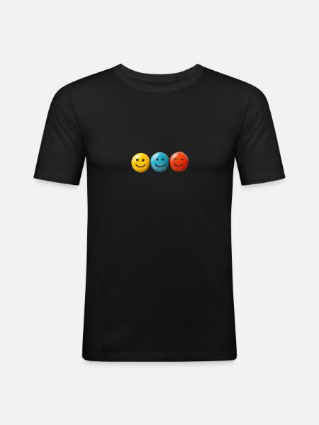 Happy T Shirts - Men's Slim Fit T-Shirt - black