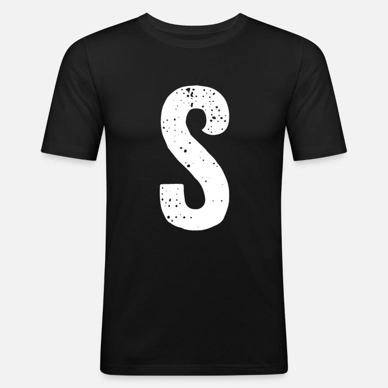 S-Brief - Männer Slim Fit T-Shirt - Schwarz